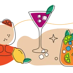 Kolorowe drinki, cytryny, pomarańcze i shaker. Dowiedz się, co to triple sec i jak go używać do drinków.