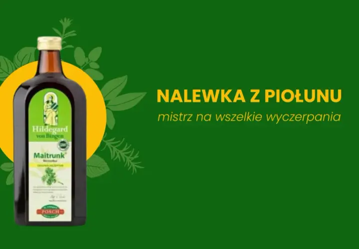 Butelka nalewki z piołunu Maitrunk Hildegard von Bingen, mistrz na wszelkie wyczerpania.