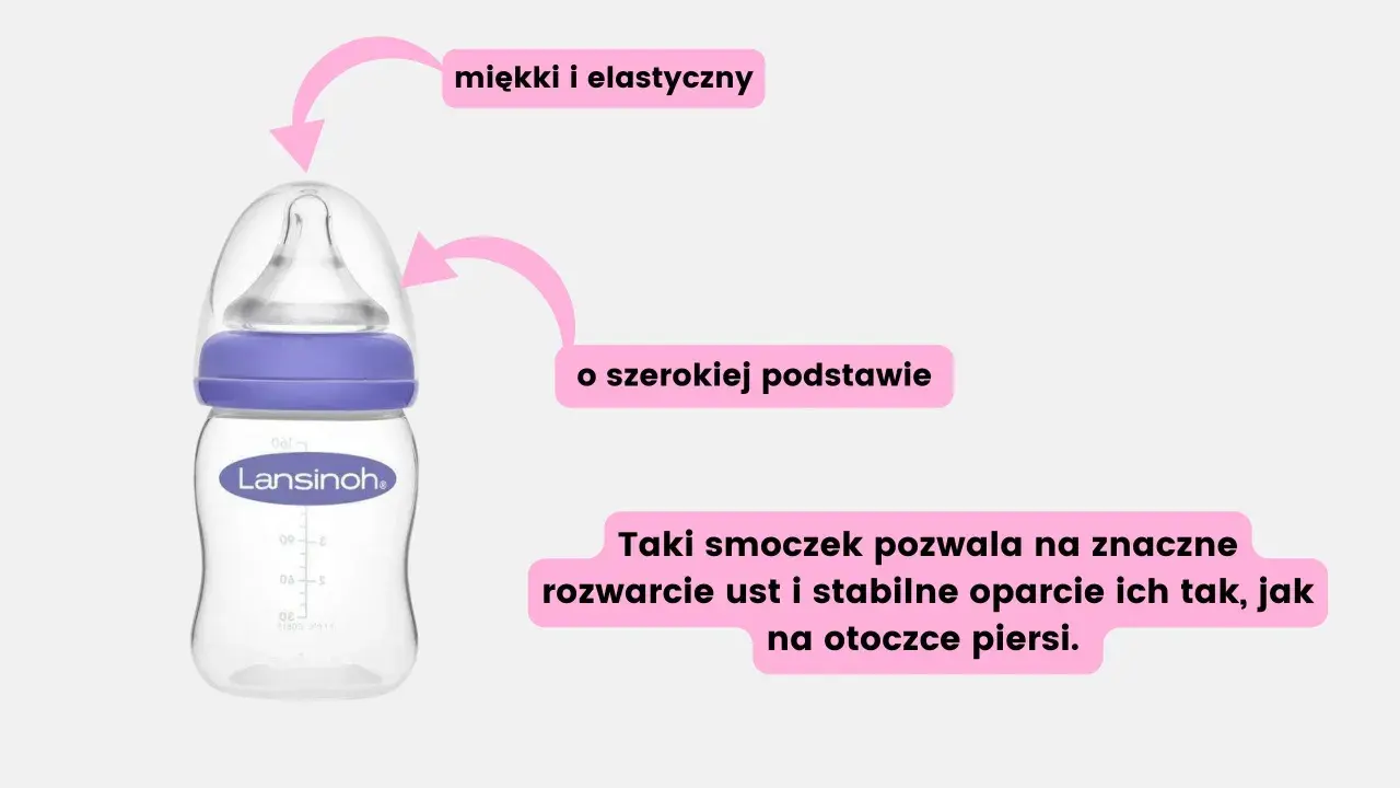 Butelka Lansinoh z miękkim, elastycznym smoczkiem, który imituje karmienie piersią. Idealna dla niemowląt, które potrzebują wsparcia, jak przy karmieniu "jarzębiak wódka".